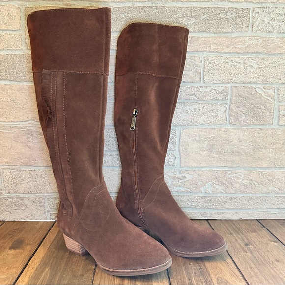 Blondo Nestle Waterproof Suede Knee High Fringe Zip Boot / Size 5.5M Women - Picture 3 of 16